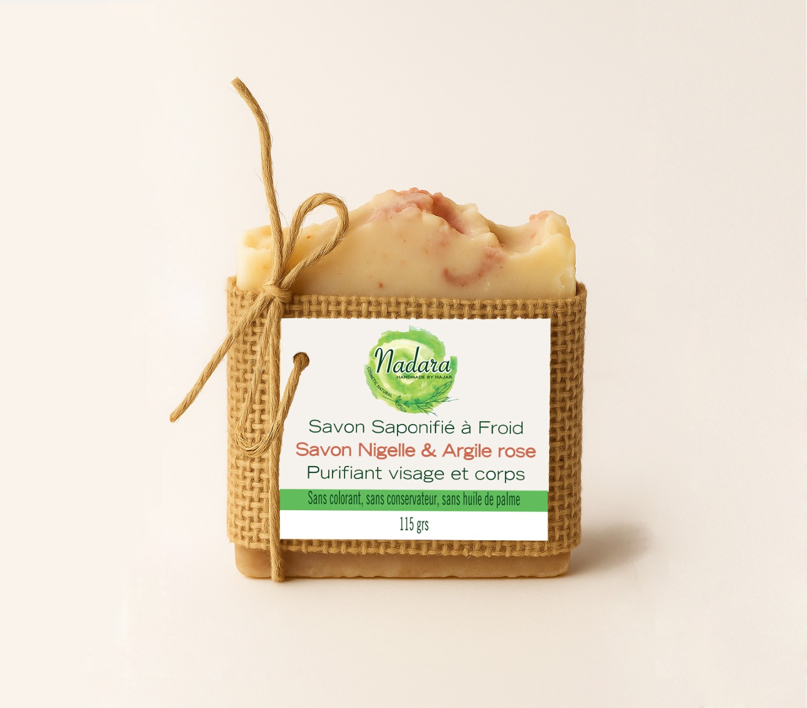 Savons à froid Saponifié à Froid - Savons à froid Nigelle & Argile rose
